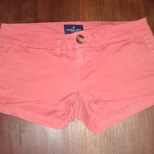 Pink khaki shorts